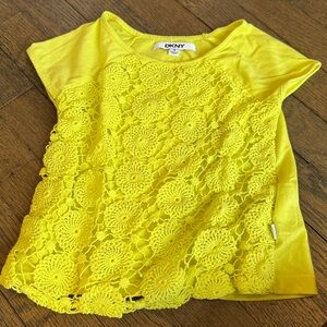 Dnky Yellow Shirt With Flowers